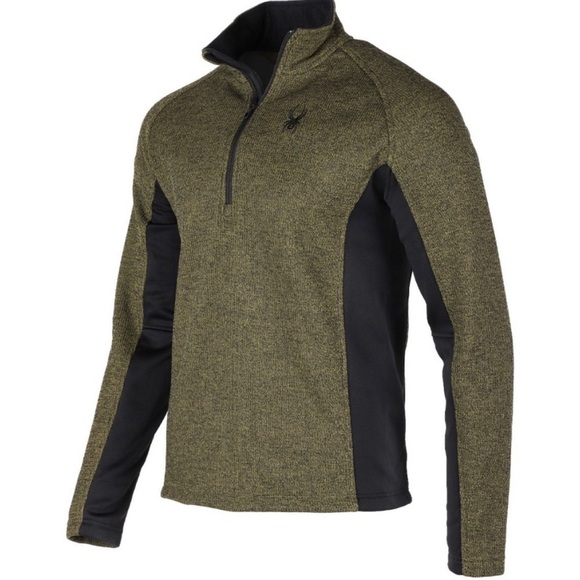 NEW! Spyder Men's Outbound 1/2 Half Zip Midweight Core Sweater Olive Green SZ M - Picture 6 of 13